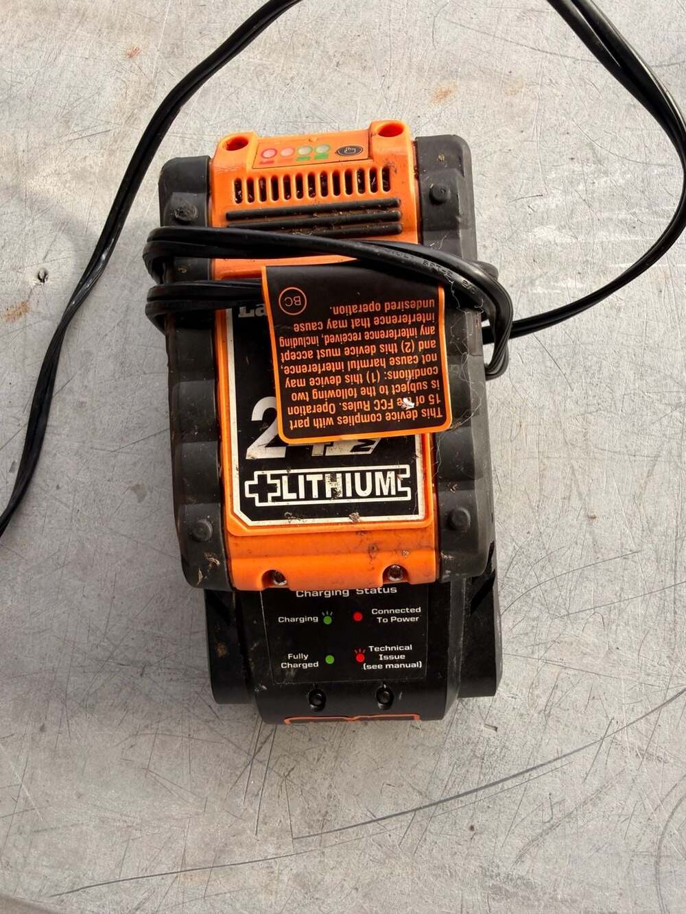 LawnMaster 24V Lithium Battery Charger Model 24LFC14-ETL